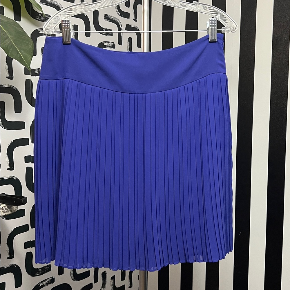 #304 and tell her loft purple pleated mini skirt